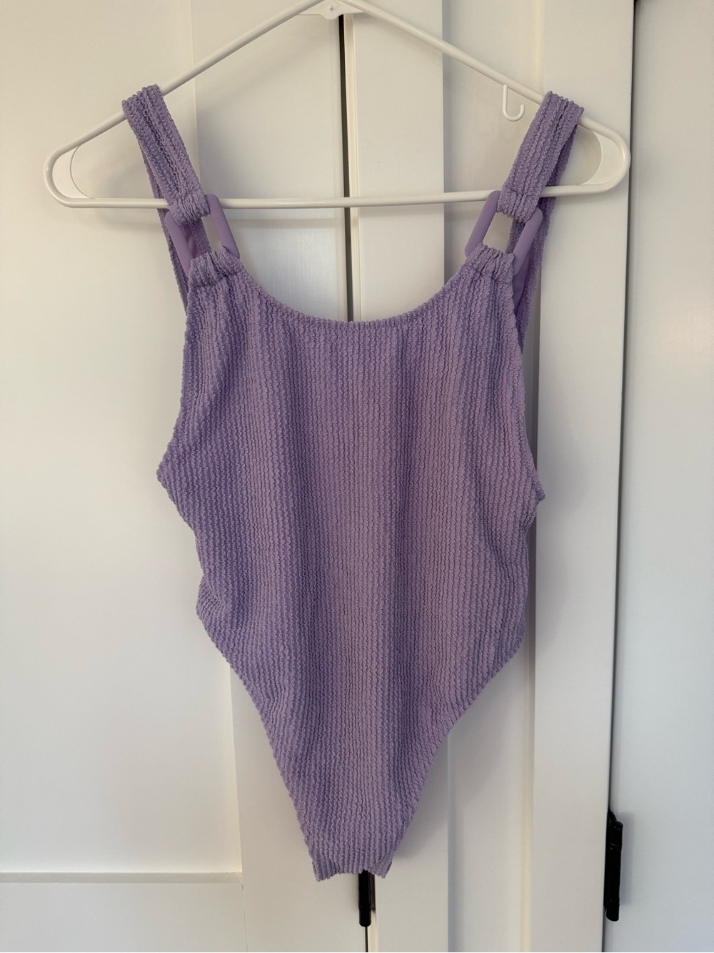 NWT aerie Lilac Ribbed One-Piece Swimsuit